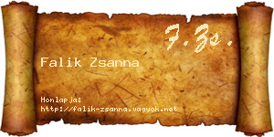 Falik Zsanna névjegykártya